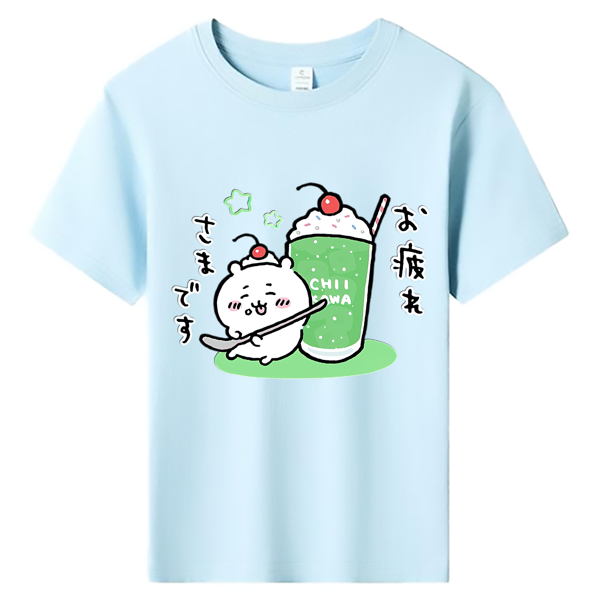 （画像用） ちいかわ ちいかわ Chii-kawa chiikawa 綿100％キッズTシャツ（フロントプリント）